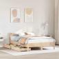 Preview: Massivholzbett mit Schubladen 150x200 cm Kiefer