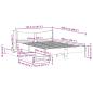 Preview: Massivholzbett mit Schubladen 150x200 cm Kiefer