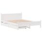 Preview: Massivholzbett ohne Matratze Weiß 160x200 Kiefernholz