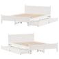 Preview: Massivholzbett ohne Matratze Weiß 160x200 Kiefernholz