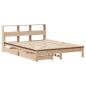 Preview: Massivholzbett mit Regal ohne Matratze 140x200 cm Kiefernholz