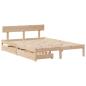 Preview: Massivholzbett ohne Matratze 160x200 cm Kiefernholz