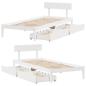 Preview: Massivholzbett ohne Matratze Weiß 100x200 cm Kiefernholz
