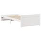 Preview: Massivholzbett ohne Matratze Weiß 90x200 cm Kiefernholz