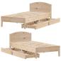 Preview: Massivholzbett ohne Matratze 100x200 cm Kiefernholz