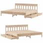 Preview: Massivholzbett ohne Matratze 200x200 cm Kiefer