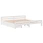 Preview: Massivholzbett ohne Matratze Weiß 180x200 cm Kiefernholz