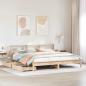 Preview: ARDEBO.de - Massivholzbett mit Regal ohne Matratze 200x200 cm Kiefernholz