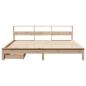 Preview: Massivholzbett mit Regal ohne Matratze 200x200 cm Kiefernholz