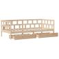 Preview: Tagesbett mit Schubladen 90x200 cm Massivholz Kiefer