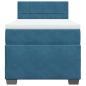 Preview: Boxspringbett mit Matratze Blau 100x200 cm Samt