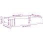 Preview: Bettschubladen mit Rollen 2 Stk. 95x55x16 cm Massivholz Kiefer