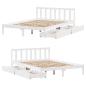 Preview: Massivholzbett ohne Matratze Weiß 150x200 cm Kiefernholz