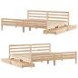 Preview: Massivholzbett ohne Matratze 200x200 cm Kiefer