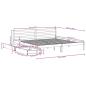 Preview: Massivholzbett ohne Matratze 200x200 cm Kiefer