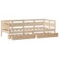 Preview: Tagesbett mit Schubladen 80x200 cm Massivholz Kiefer
