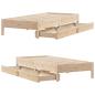 Preview: Massivholzbett ohne Matratze 100x200 cm Kiefernholz