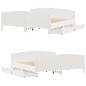 Preview: Massivholzbett ohne Matratze Weiß 180x200 cm Kiefernholz