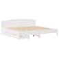 Preview: Massivholzbett ohne Matratze Weiß 180x200 cm Kiefernholz