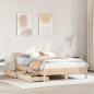 Preview: Massivholzbett mit Schubladen 160x200 cm Kiefer