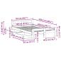 Preview: Massivholzbett ohne Matratze 120x200 cm Kiefernholz