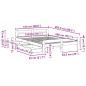 Preview: Massivholzbett ohne Matratze Weiß 150x200 cm Kiefernholz
