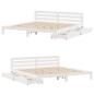 Preview: Massivholzbett ohne Matratze Weiß 180x200 cm Kiefernholz