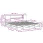 Preview: Massivholzbett mit Regal ohne Matratze Weiß 200x200 cm