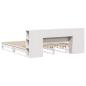 Preview: Massivholzbett mit Regal ohne Matratze Weiß 200x200 cm