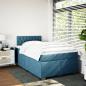 Preview: Boxspringbett mit Matratze Blau 120x200 cm Samt
