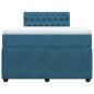Preview: Boxspringbett mit Matratze Blau 120x190 cm Samt