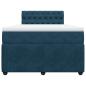 Preview: Boxspringbett mit Matratze Blau 120x190 cm Samt