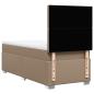 Preview: Boxspringbett mit Matratze Cappuccino-Braun 90x200cm Kunstleder