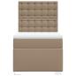Preview: Boxspringbett mit Matratze Cappuccino-Braun 90x200cm Kunstleder