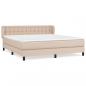 Preview: Boxspringbett Matratze Cappuccino-Braun 180x200 cm Kunstleder