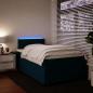 Preview: Boxspringbett mit Matratze Blau 120x190 cm Samt