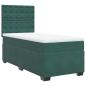 Preview: Boxspringbett mit Matratze Dunkelgrün 90x200 cm Samt