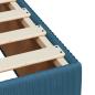 Preview: ARDEBO.de - Boxspringbett mit Matratze Blau 100x200 cm Samt