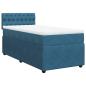 Preview: Boxspringbett mit Matratze Blau 100x200 cm Samt