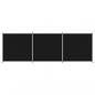 Preview: 3-tlg. Paravent Schwarz 525x180 cm Stoff