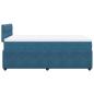 Preview: ARDEBO.de - Boxspringbett mit Matratze Blau 120x200 cm Samt