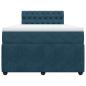 Preview: Boxspringbett mit Matratze Blau 120x200 cm Samt