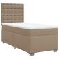 Preview: Boxspringbett mit Matratze Cappuccino-Braun 90x200cm Kunstleder
