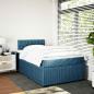 Preview: Boxspringbett mit Matratze Blau 120x200 cm Samt