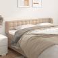 Preview: ARDEBO.de - Kopfteil mit Ohren Cappuccino-Braun 183x23x78/88 cm Kunstleder