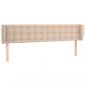 Preview: Kopfteil mit Ohren Cappuccino-Braun 183x23x78/88 cm Kunstleder