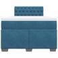 Preview: Boxspringbett mit Matratze Dunkelblau 120x200 cm Samt