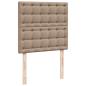 Preview: ARDEBO.de - Boxspringbett mit Matratze Cappuccino-Braun 90x190cm Kunstleder