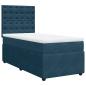 Preview: Boxspringbett mit Matratze Blau 90x200 cm Samt