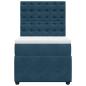 Preview: Boxspringbett mit Matratze Blau 90x200 cm Samt